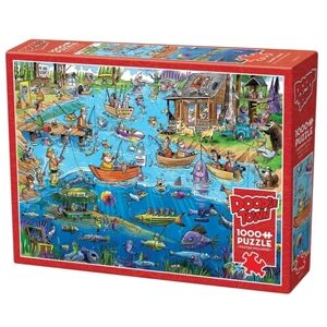 Cobble Hill DoodleTown: Gone Fishing 1000 Piece Jigsaw Puzzle